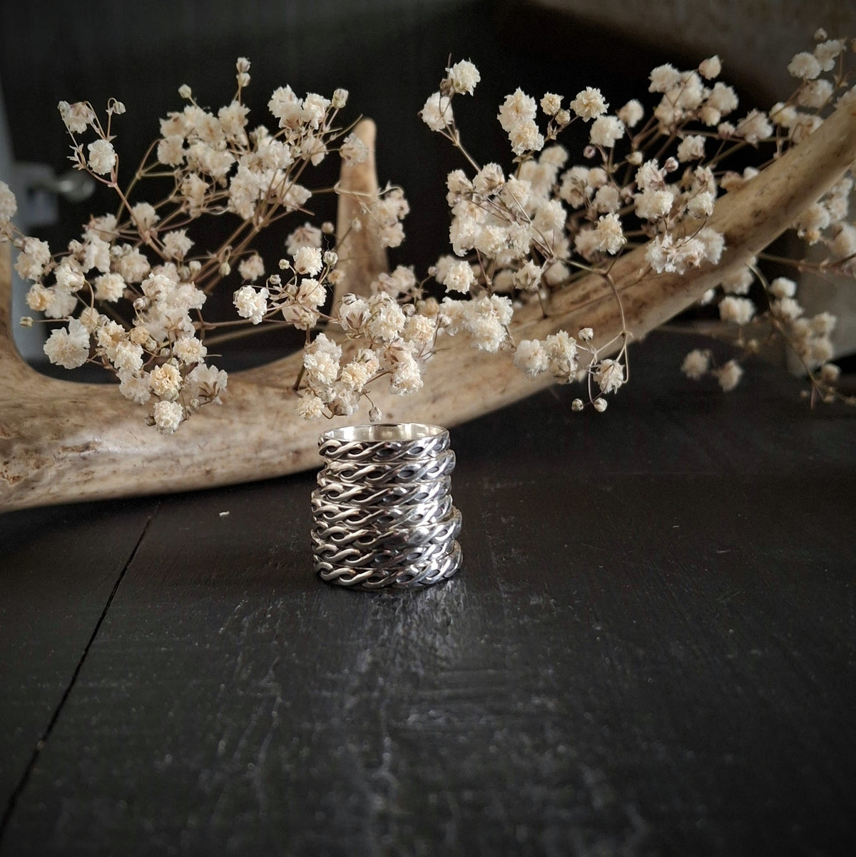 Braided Sterling Silver Ring | Rustic Western Style | Made to Order