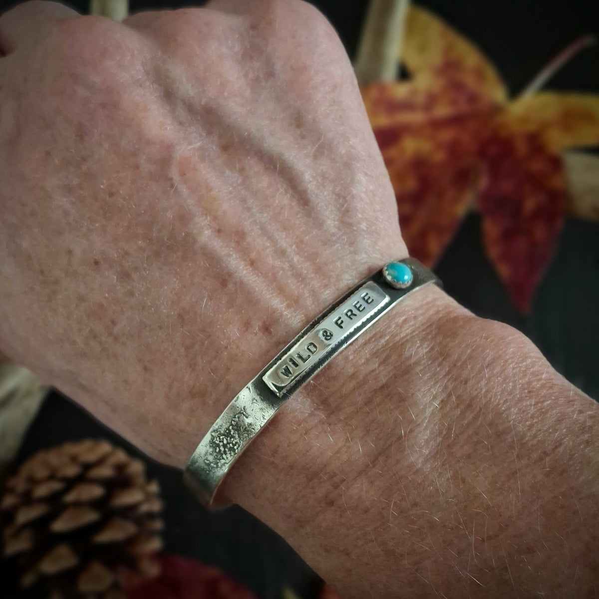 Wild & Free Sterling Silver Cuff | Reclaimed Silver and Arizona Turquoise